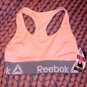 NWT PINK REEBOK SPORTS BRA S/M